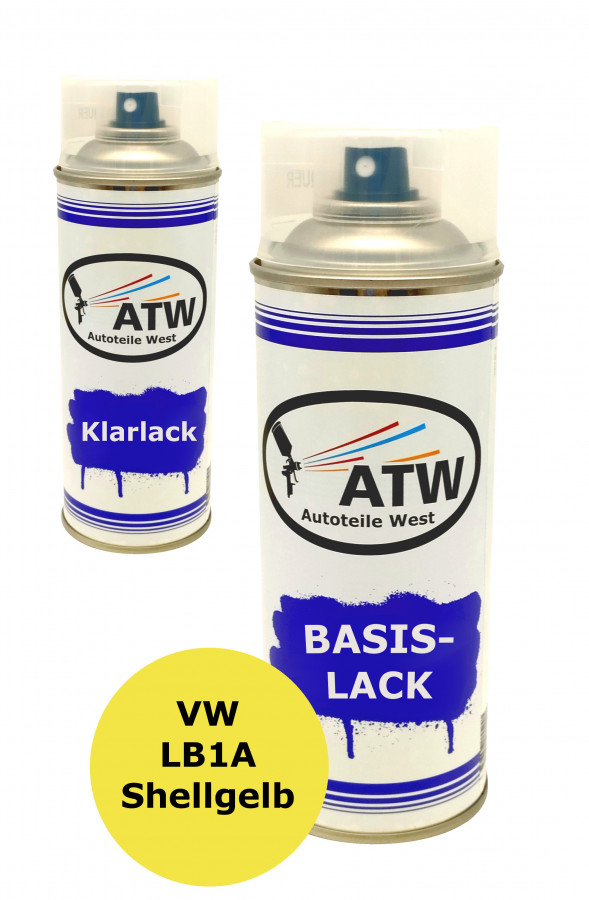 Autolack für VW LB1A Shellgelb+400ml Klarlack Set